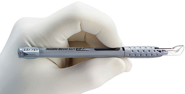 Hình thu nhỏ: Dao Phaco mỏng, góc xiên, 1 mặt vát nhiều cỡ