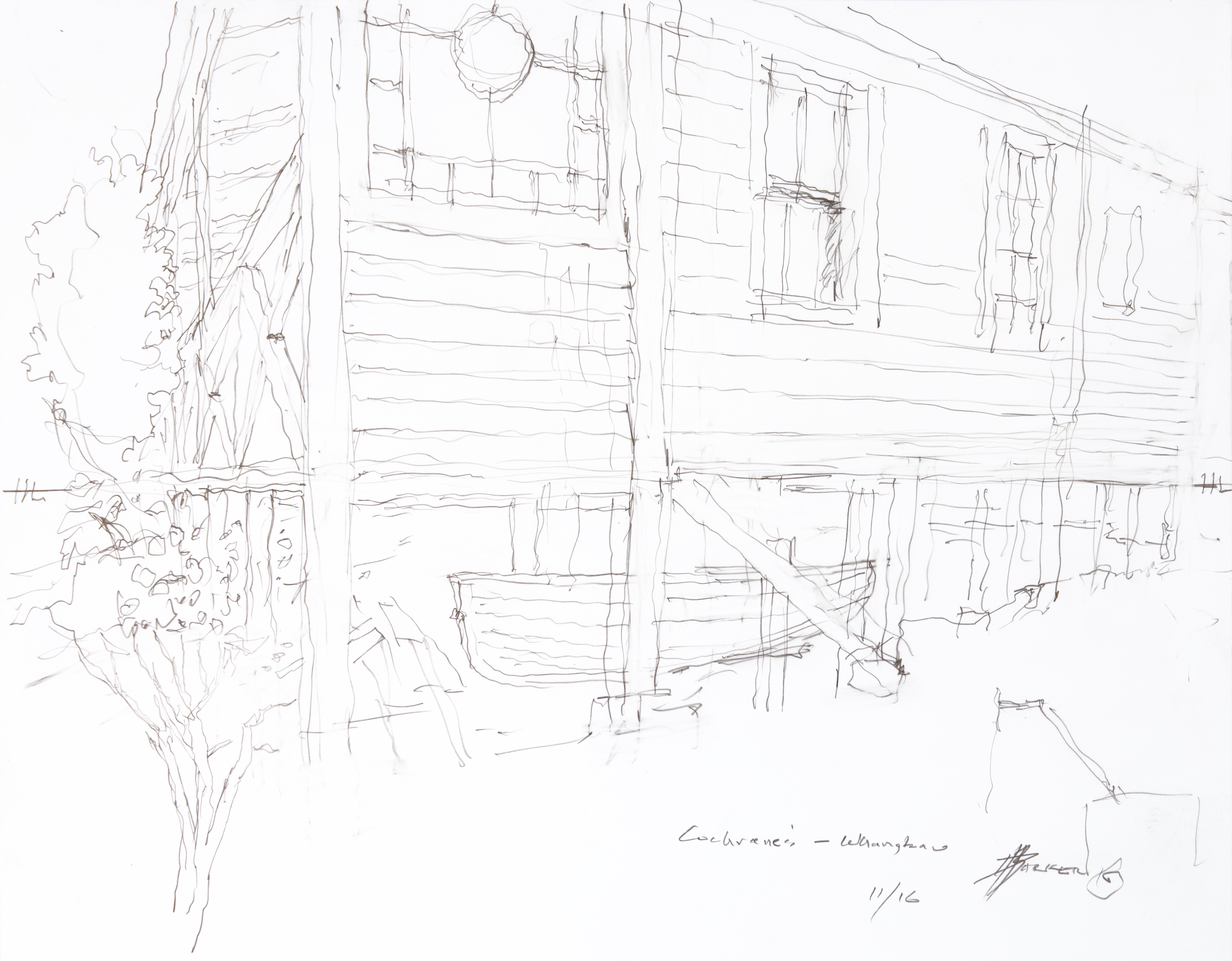 working sketch for Cochranes's