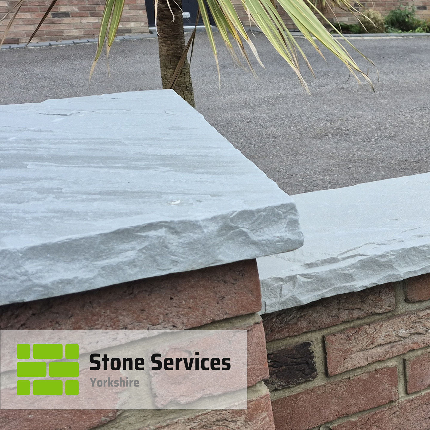 Finia™ Cool Grey Sandstone Wall Pier Caps