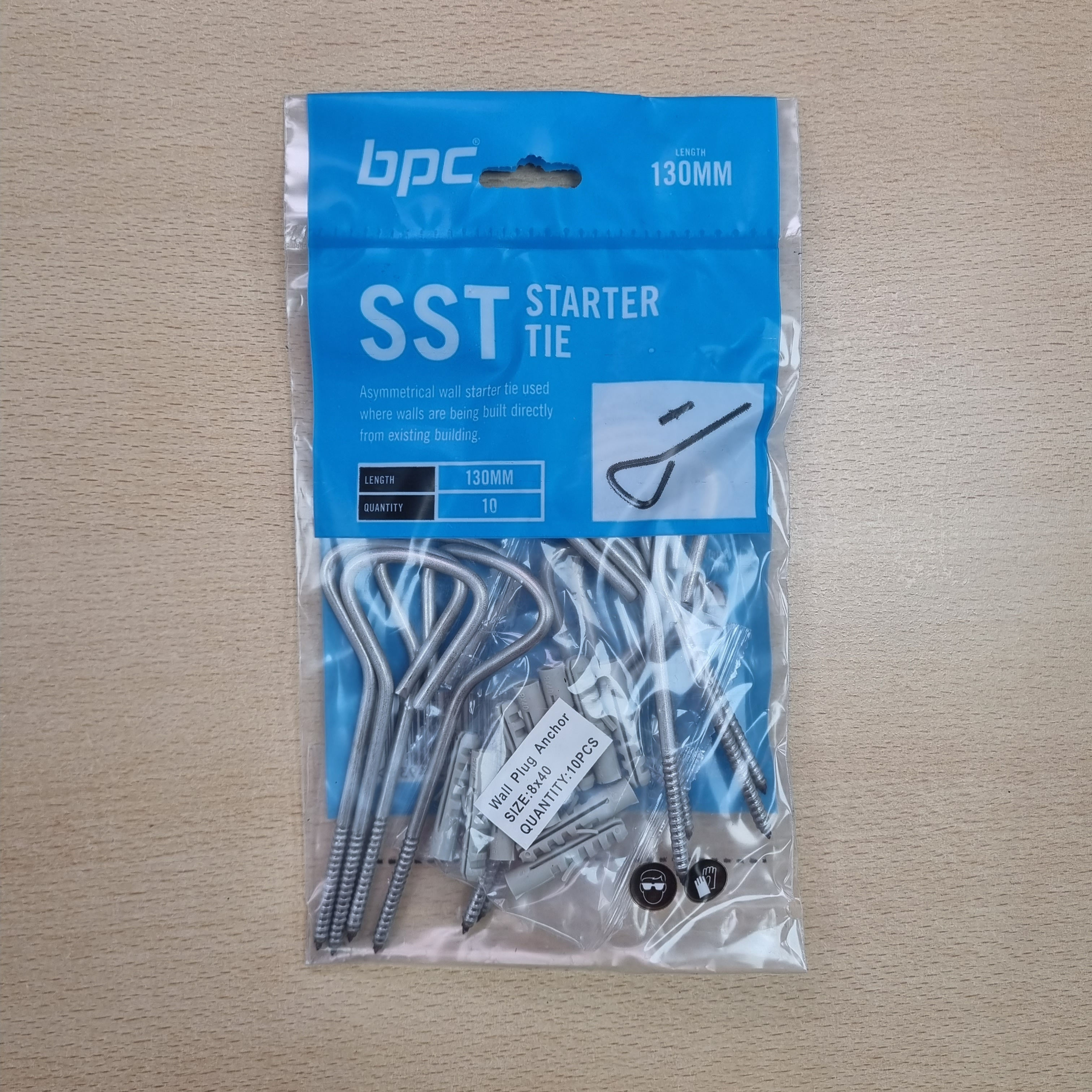 Stainless Steel Screw In Wall Tie - Pack of 10