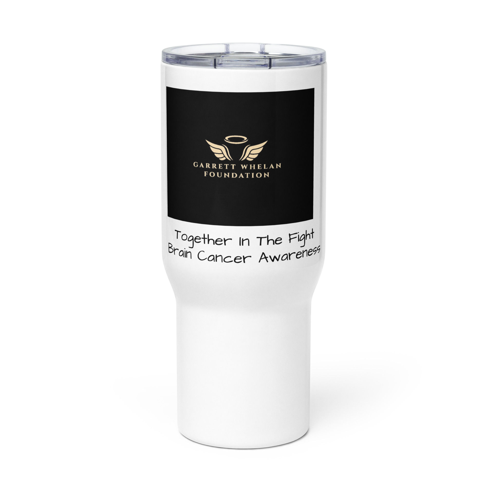 Travel mug with a handle