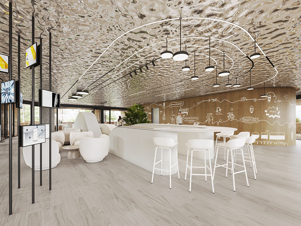 Koncept ilustrací zachycujících historii firmy, její globální působnost a klíčové produkty – osvětlení.