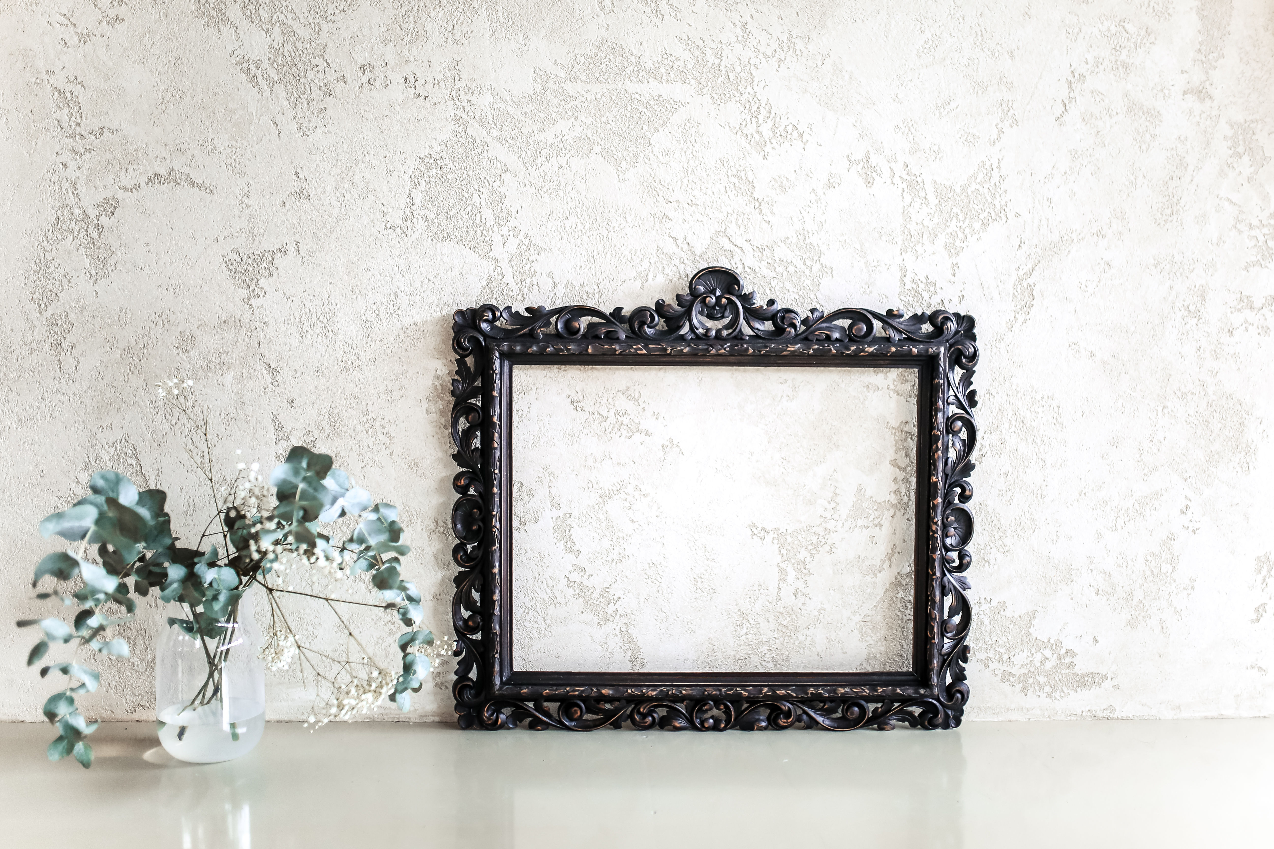 černý středně velký dřevěný rám na fotografie a obrazy z kolekce antik