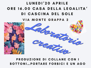 CASA DELLA LEGALITA A BOLLATE: INCONTRI CREATIVI RIVOLTI A TUTTE LE DONNE.