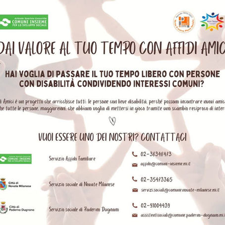 Progetto affidi amici, ricerca volontari!