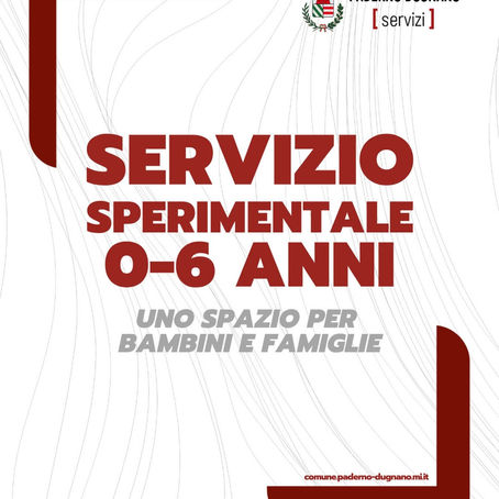 SERVIZIO SPERIMENTALE - uno spazio per bambini e famiglie