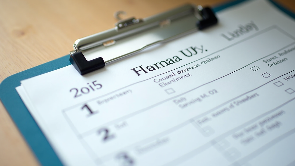 Close-up view of a calendar and checklist for home care scheduling