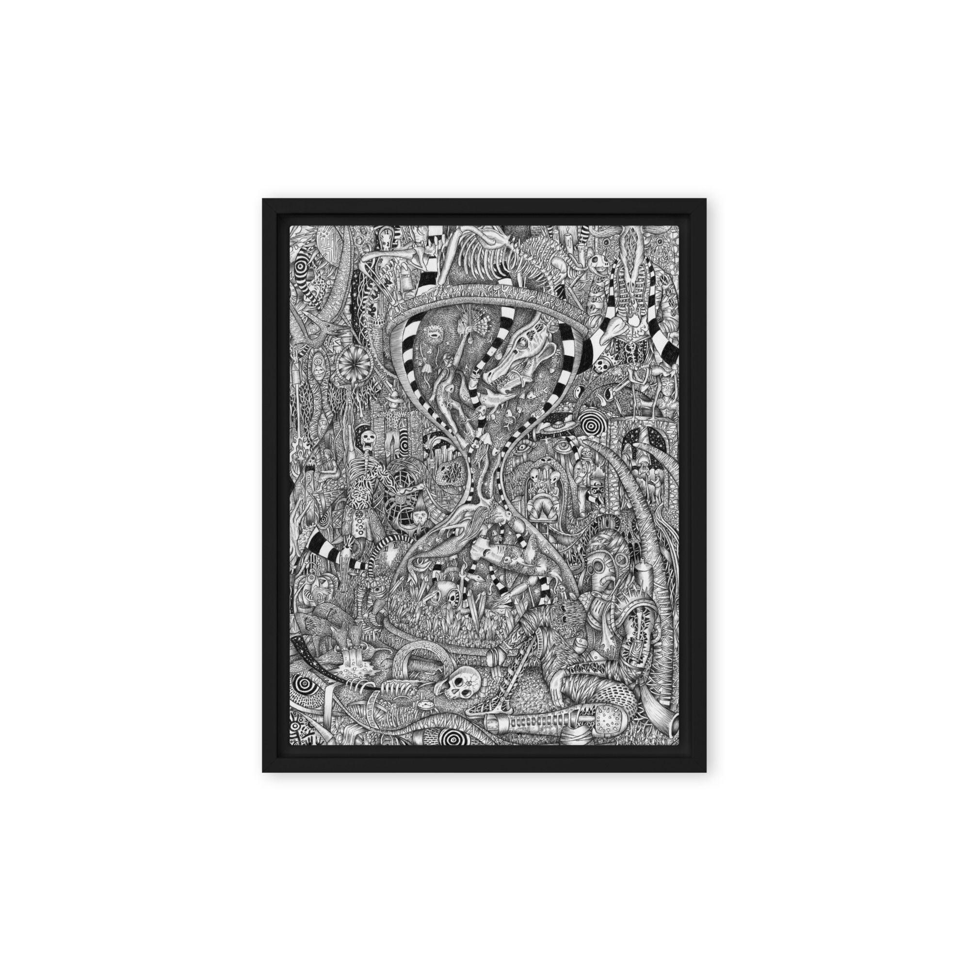 ILLUSION OF TIME, Framed Canvas Print