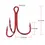 Thumbnail: Hengjia Red Treble Hooks Qty 20