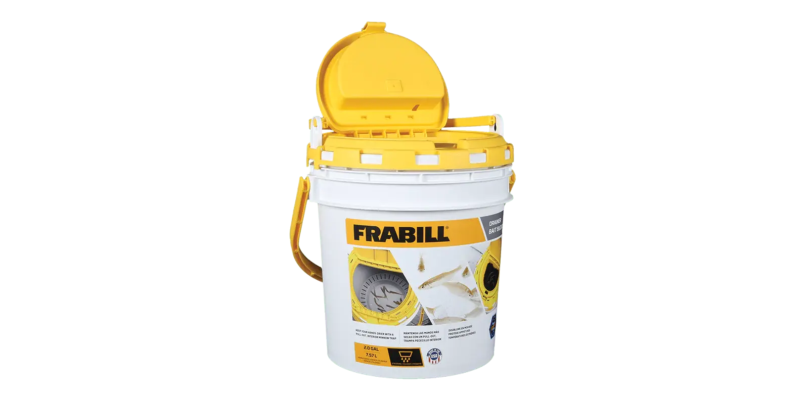 Frabill Drainer Bait Bucket - 2 Gallon