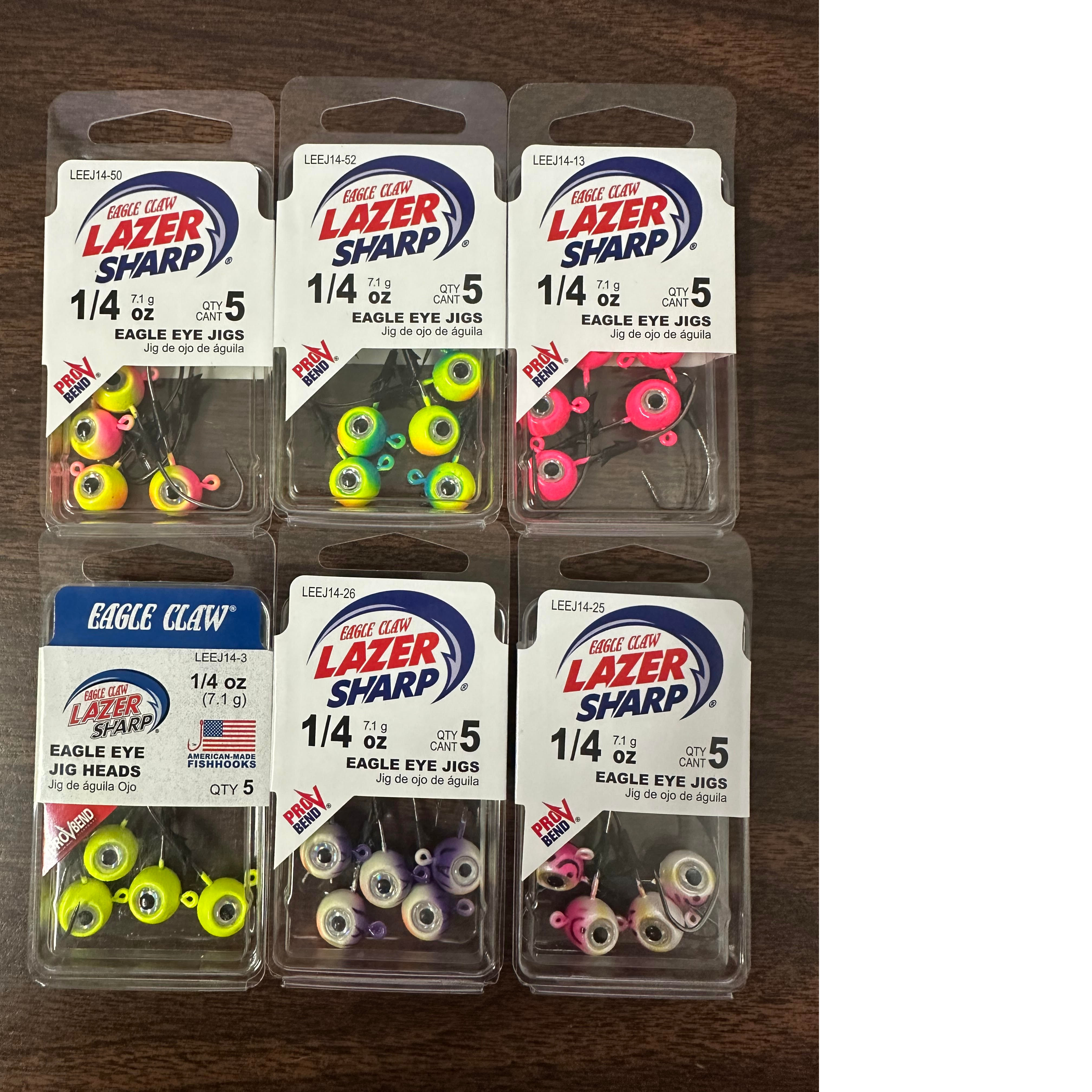 Eagle Claw Lazer Sharp Eagle Eye Jigs - 1/4 oz