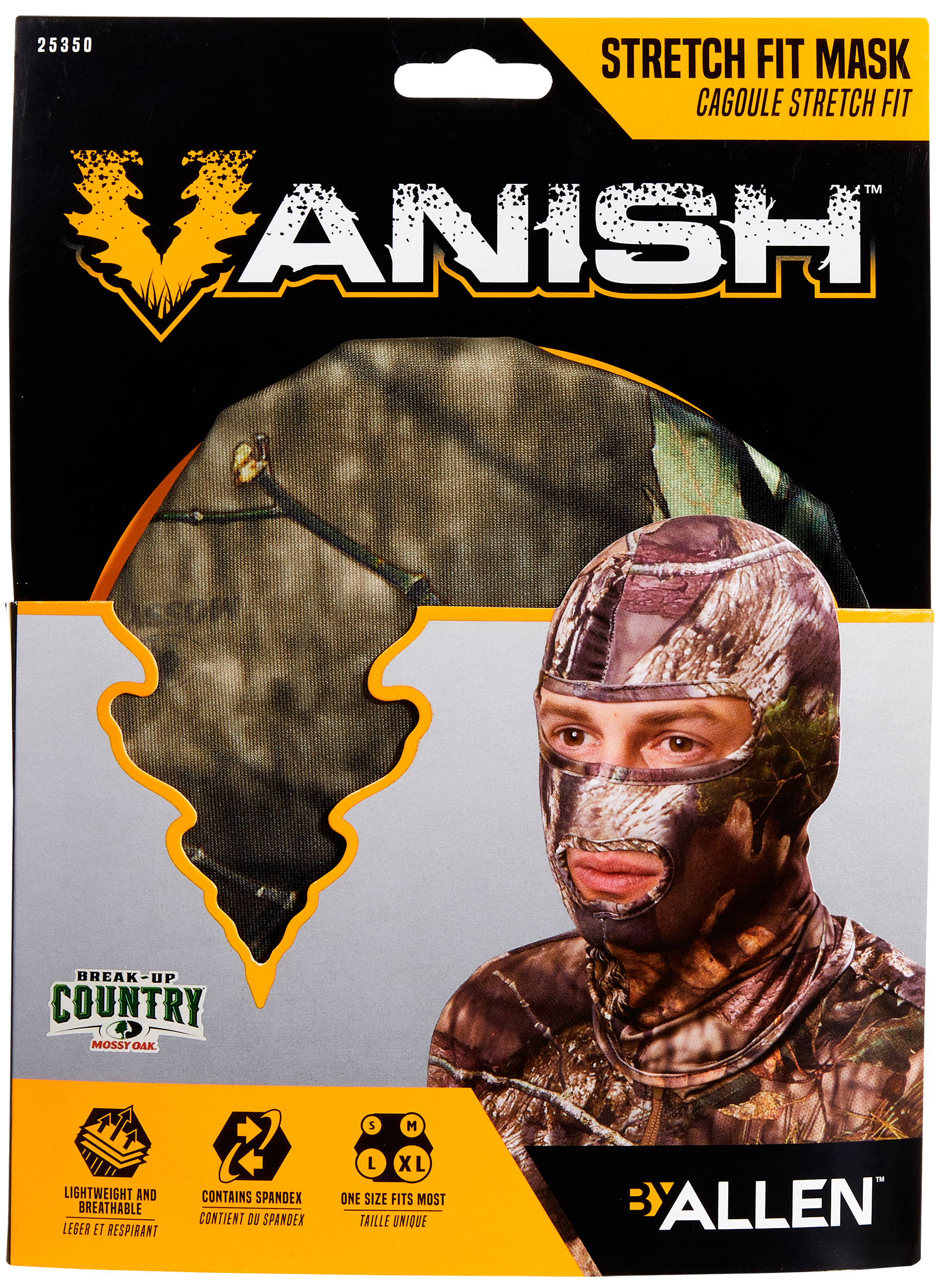 Vanish 25350 Stretch Fit Mask Mossy Oak Break-Up Country Spandex Full Face Mask