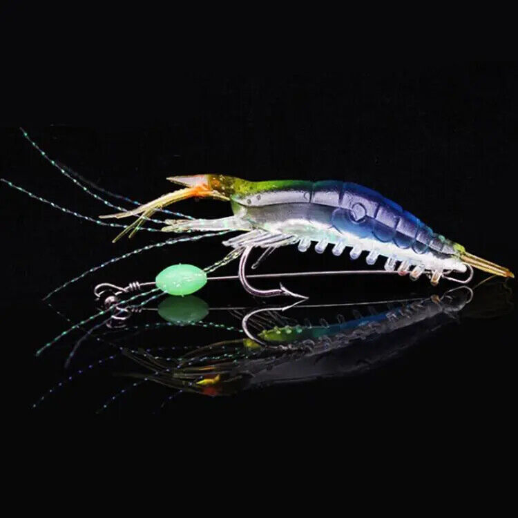 Thumbnail: Rigged 3 inch Soft Shrimp w/ hook, bead & Leader 3pk