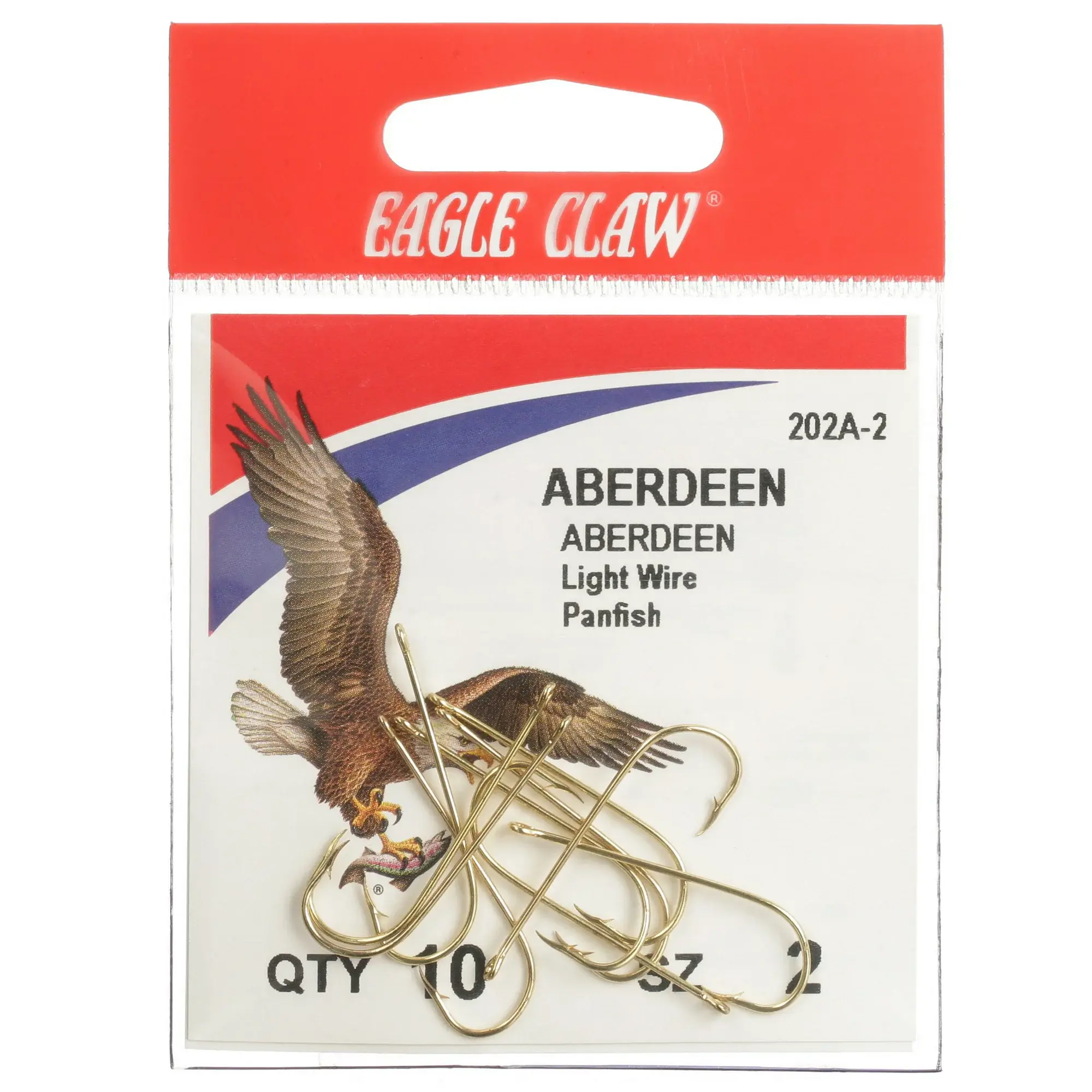 Eagle Claw Aberdeen Light Wire Panfish Hook - Gold finish
