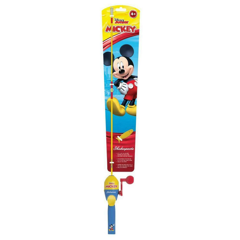 Disney Mickey Shakespeare Kit 2'6" Youth Fishing Pole-Rod & Reel