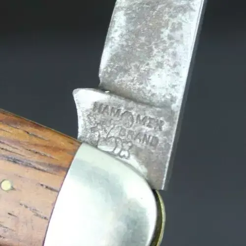 Thumbnail: New York Knife Co. Walden Hammer Brand wood pocket knife 1856-1931