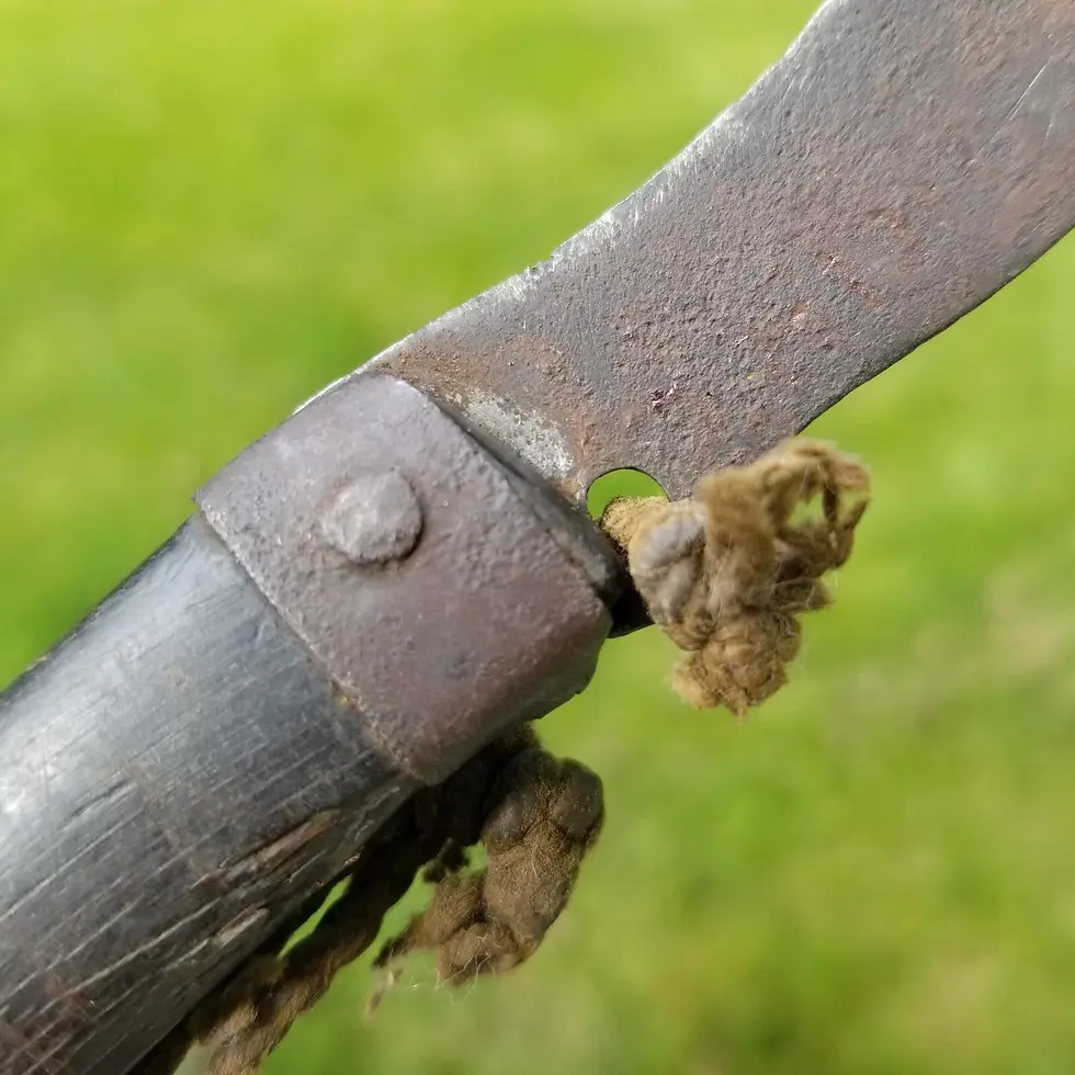Thumbnail: Primitive cattle horn pruning pocket knife 1800's