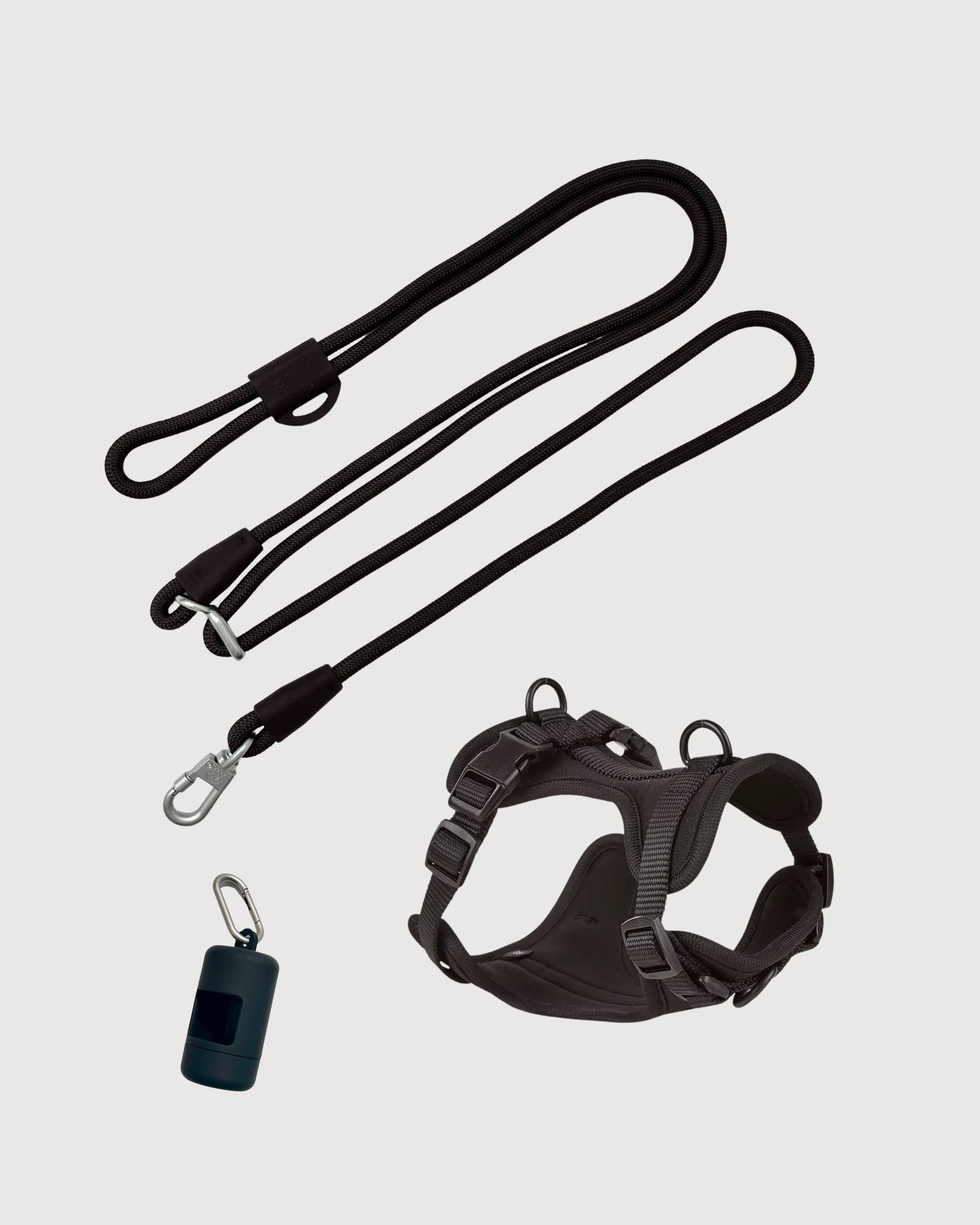 Hands Free Dog Leash Set - Ink Black