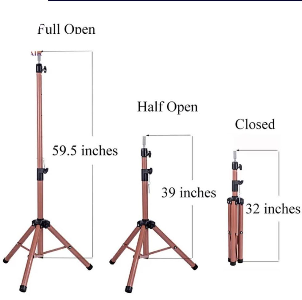 Thumbnail: Heavy Duty Wig Stand Training Mannequin Head Tripod Stand for Hair Extensions