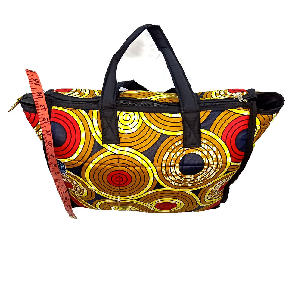 Thumbnail: Travelling Ankara African print cotton wax made in Kenya handbag