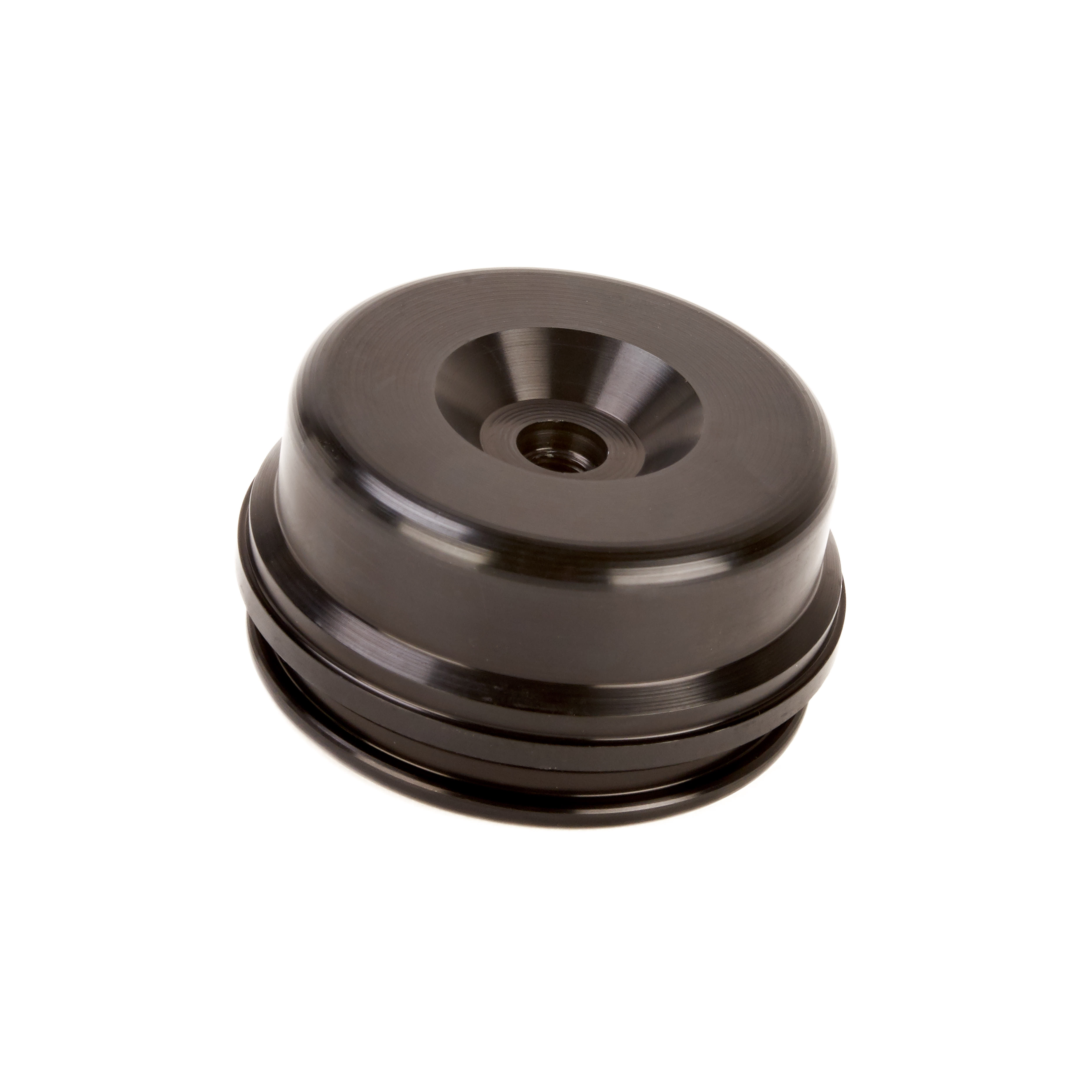 Shock Absorber Reservoir End Cap-inc Valve (Showa 60x20mm) -Black