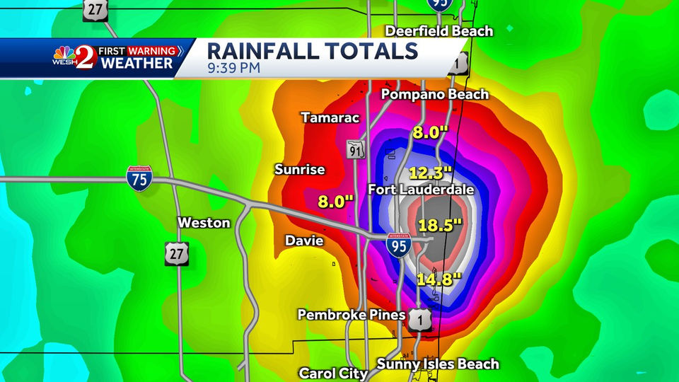 Ft Lauderdale Flood Insurance Claims Adjuster | Ft Lauderdale Radar Rainfall Totals