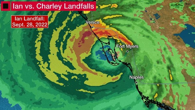 Hurricane Ian Insurance Attorney _ Kassel Law Group _ Hurricane Ian Landfull Radar Image.