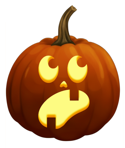 Frightened Frank Pumpkin Stencil