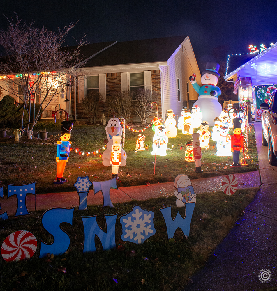 Let It Snow in the snowman area!
