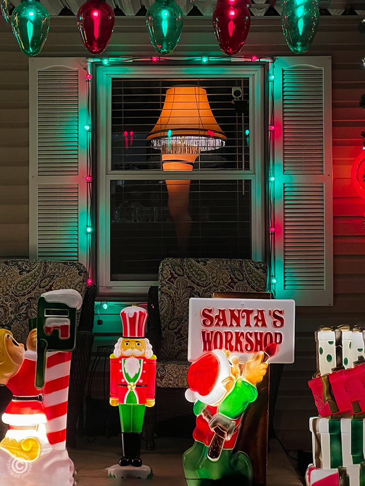 The leg lamp is in the front window!