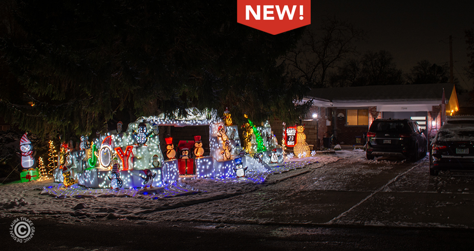 Affton Penguins are ready for their debut! Sitting on an iceberg of lights, this will make you smile.