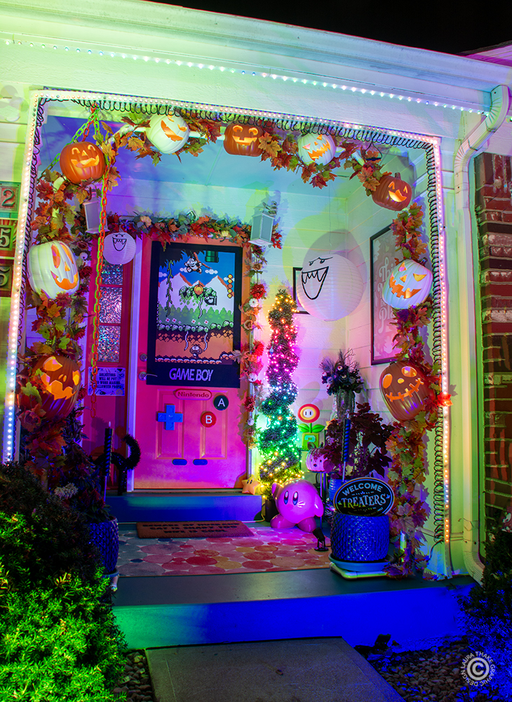 The front door looks like a Game Boy controller.