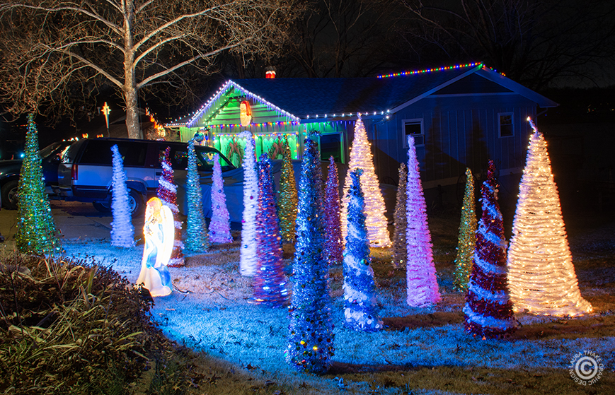 A new section of shimmering tinsel trees are just gorgeous!