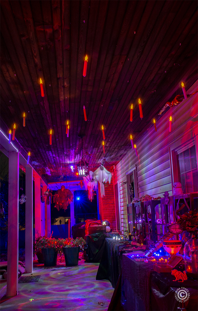 Halloween Hogwarts Dining Hall effect at this house in Maryland Heights MO.