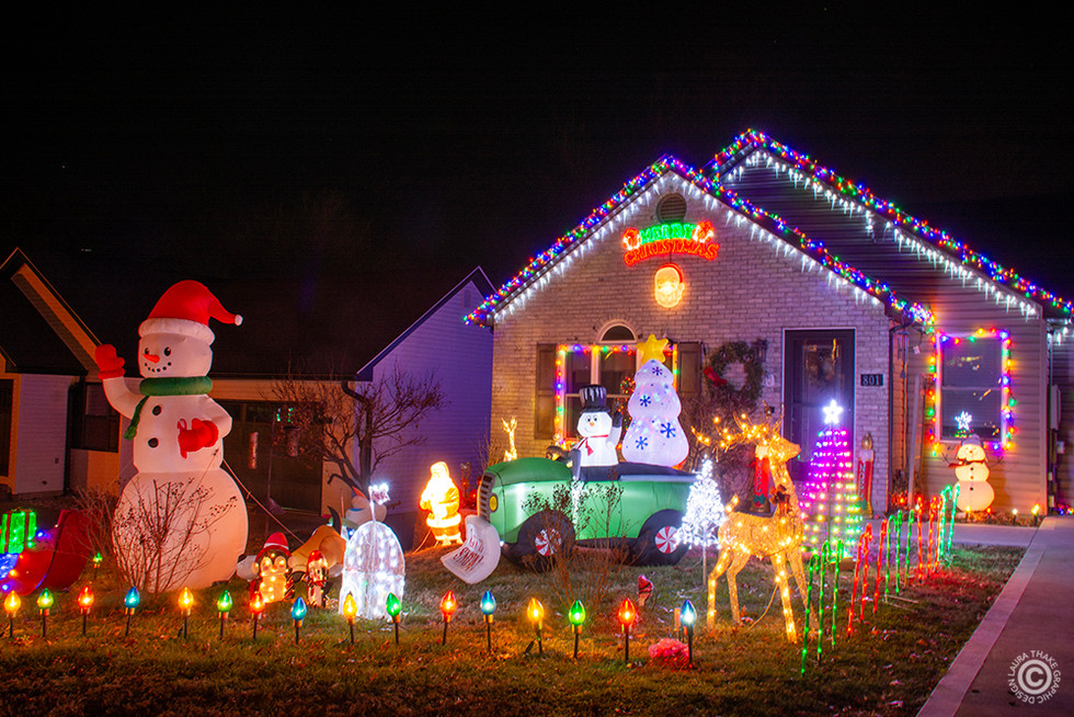 Santa is driving the snow plow through town!