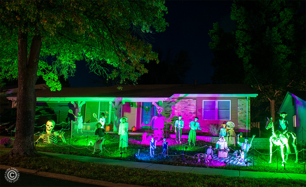 The playground across the street includes golf, badminton, a picnic and lovers holding hands.