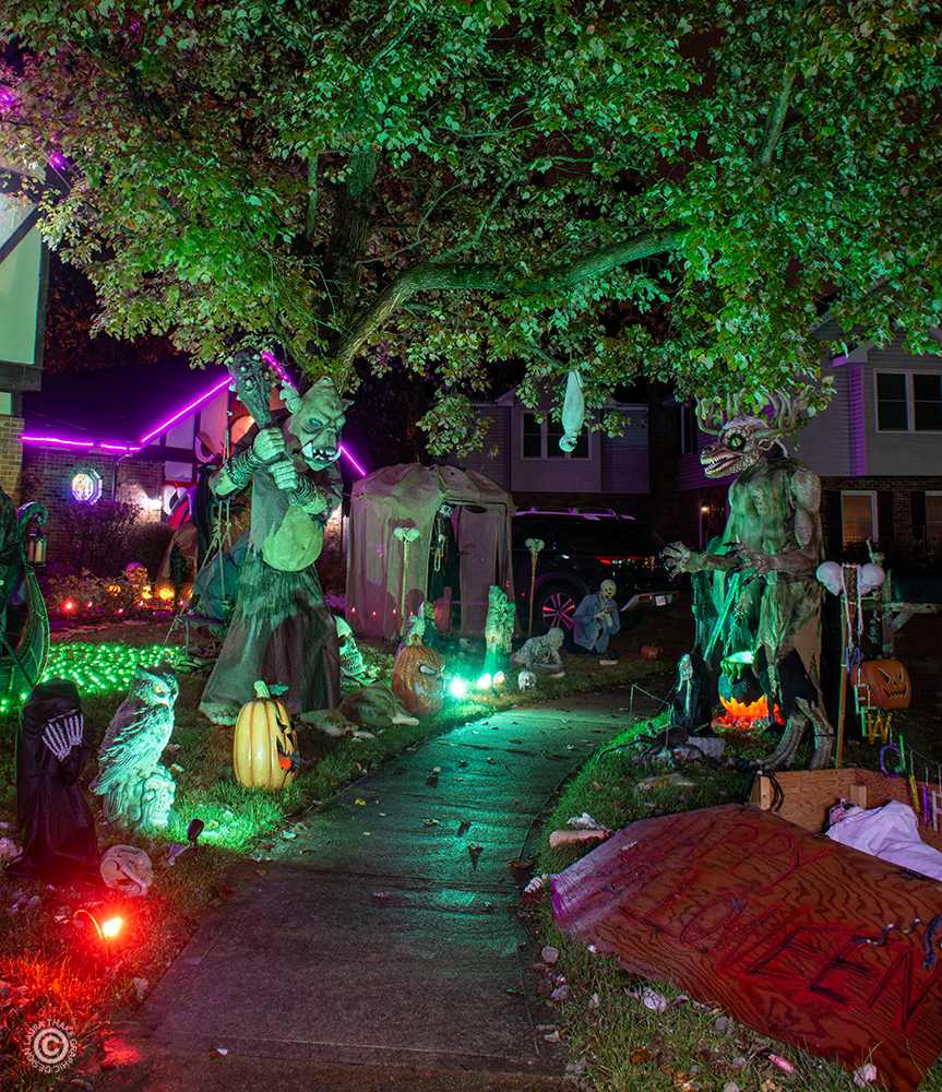 Walk the sidewalk of terror to get to the candy.