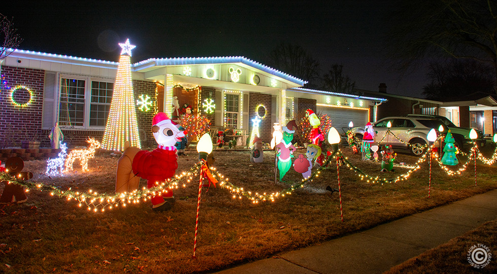 Christmas lights on Holiday Light Hopping