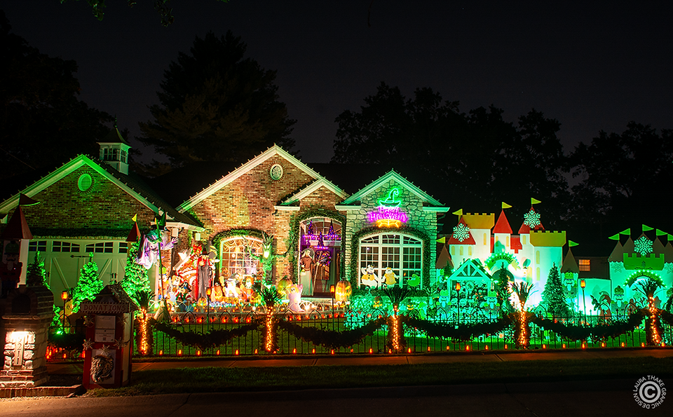 Outstanding Halloween lights and decorations displayed in Crestwood with such attention to detail.