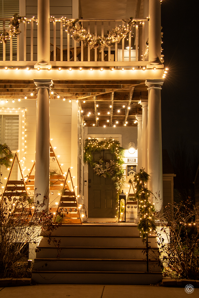 The front door provides a beautiful entry.