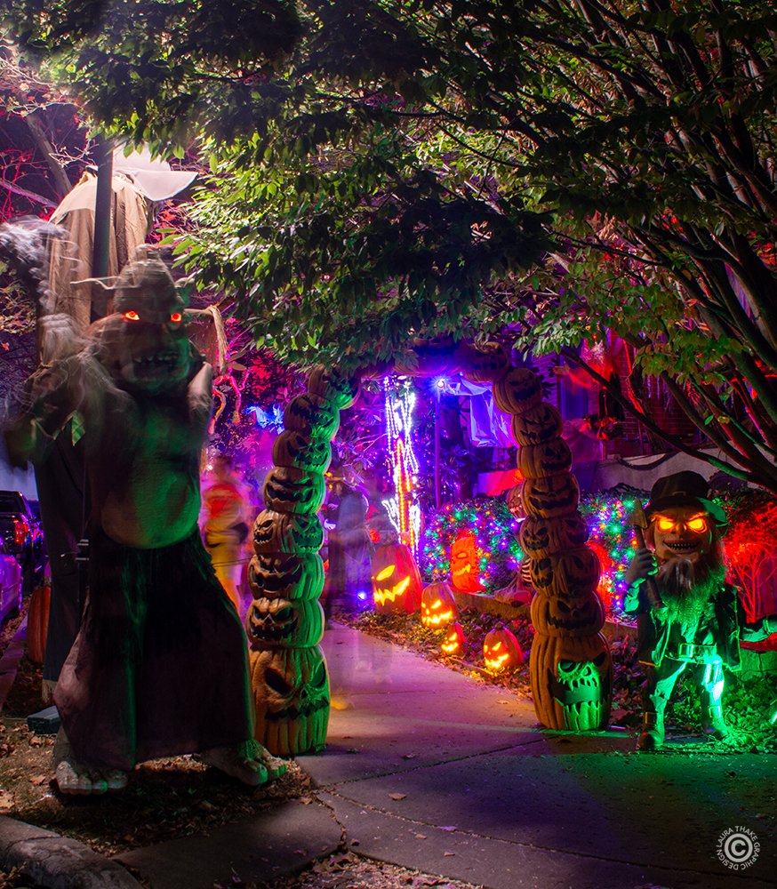 The Tumbling Troll will greet you at each end of the sidewalk.