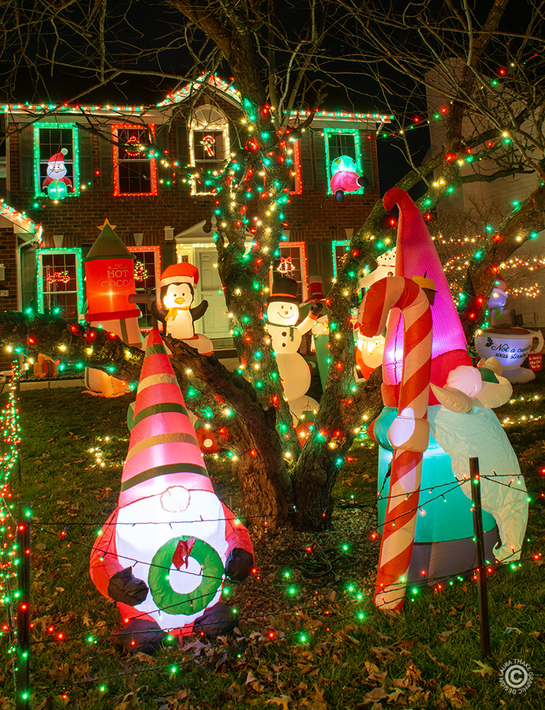 Gnomes in inflatable form.