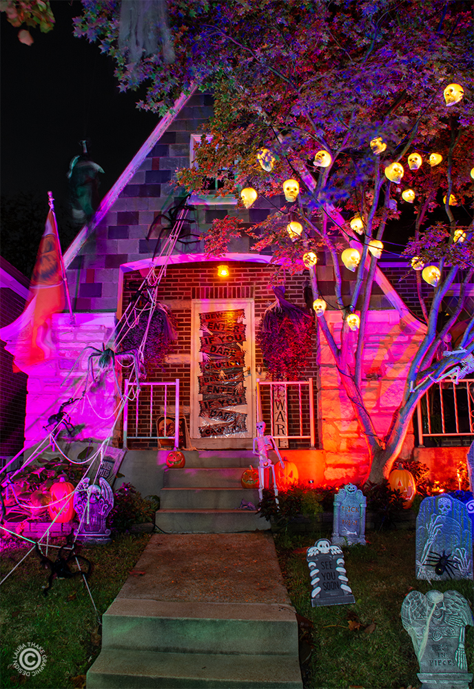 The front door says CAUTION, but if you want candy, you'll have to be brave.