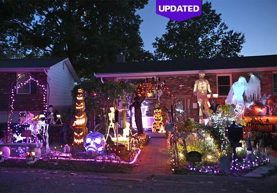 A Halloween treat awaits in Arnold MO on Holiday Light Hopping.