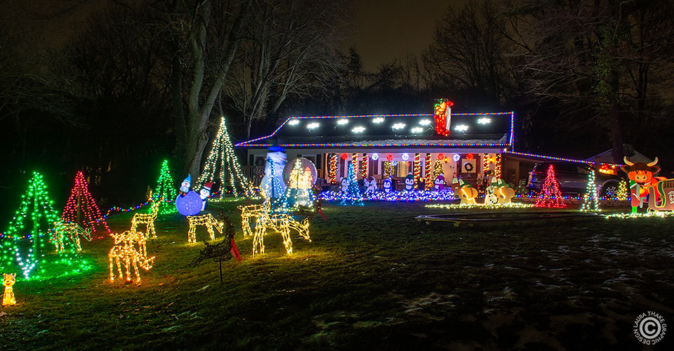 It's a Christmas display that is beautiful from every angle.