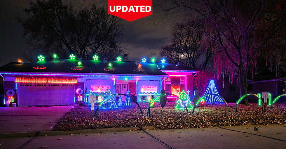 A magical Christmas light show set to music with so much to watch in Hazelwood Mo.