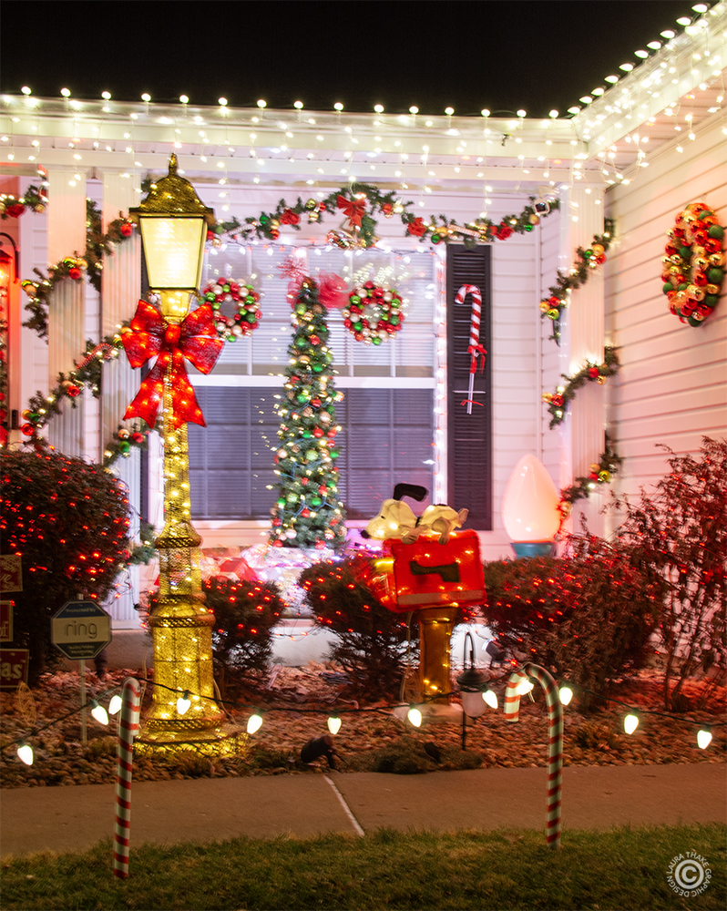 Another beautiful display of Christmas lights on Holiday Light Hopping.