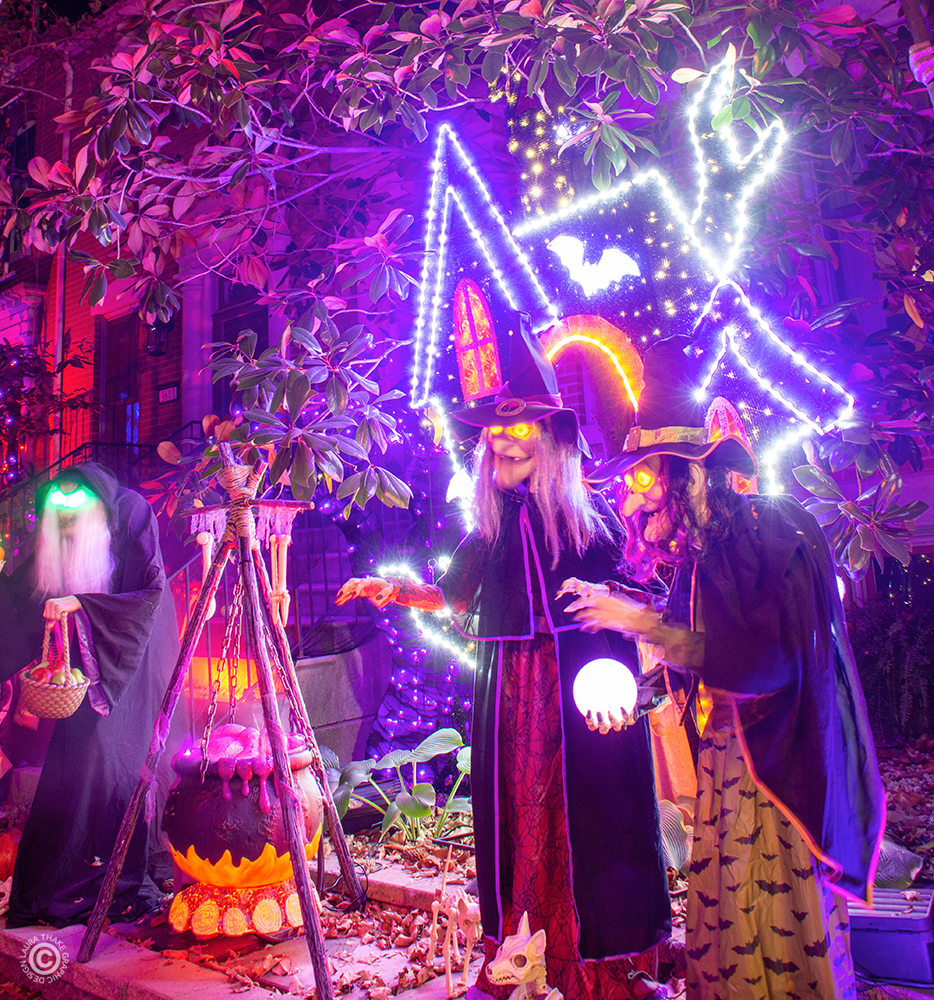 The coven of witches are keeping the fires warm.