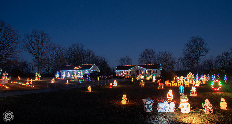 Christmas lights at a farm in Edgar Springs MO.
