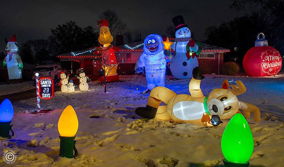 Look for The Grinch, Bumble, The Snowman, and the Red Ornament.